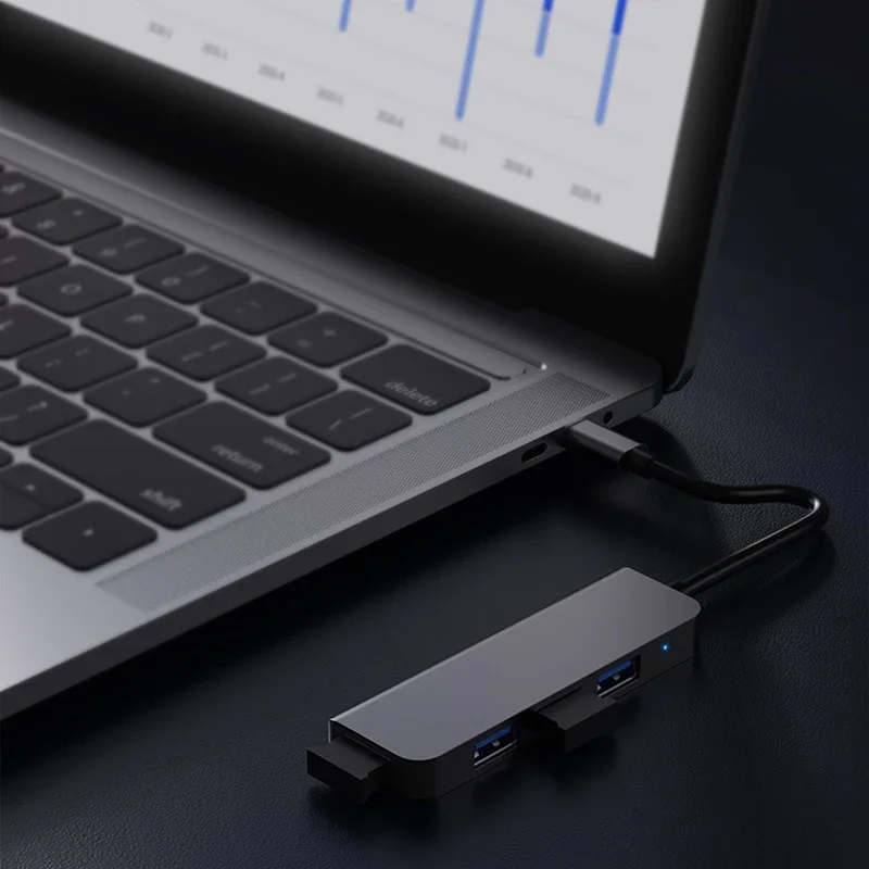 USB C HUB 3.0 Type C ไปยัง USB 3.0พอร์ต4 3.1แยกอะแดปเตอร์ OTG USB สำหรับ MacBook Pro 13 15 Air Mi Pro อุปกรณ์เสริม Huawei PC