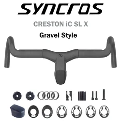 Syncros Gravel Handlebar Creston IC Sl x Full Internal Cable Routing Road Handlebar T1000 Carbon Integrated Gravel Cockpit Di2