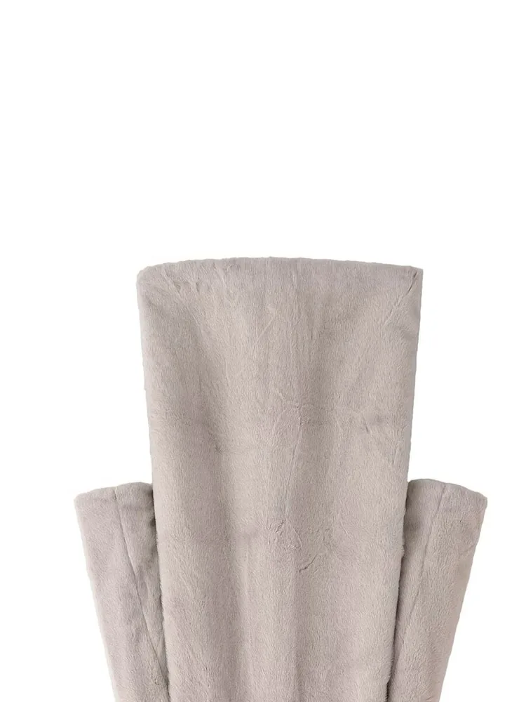 

HH Elegant Woman Solid Jackets Turn-Down Collar Pockets Woman Long Sleeves Single-breasted Artificial Fur Winter Long Coats