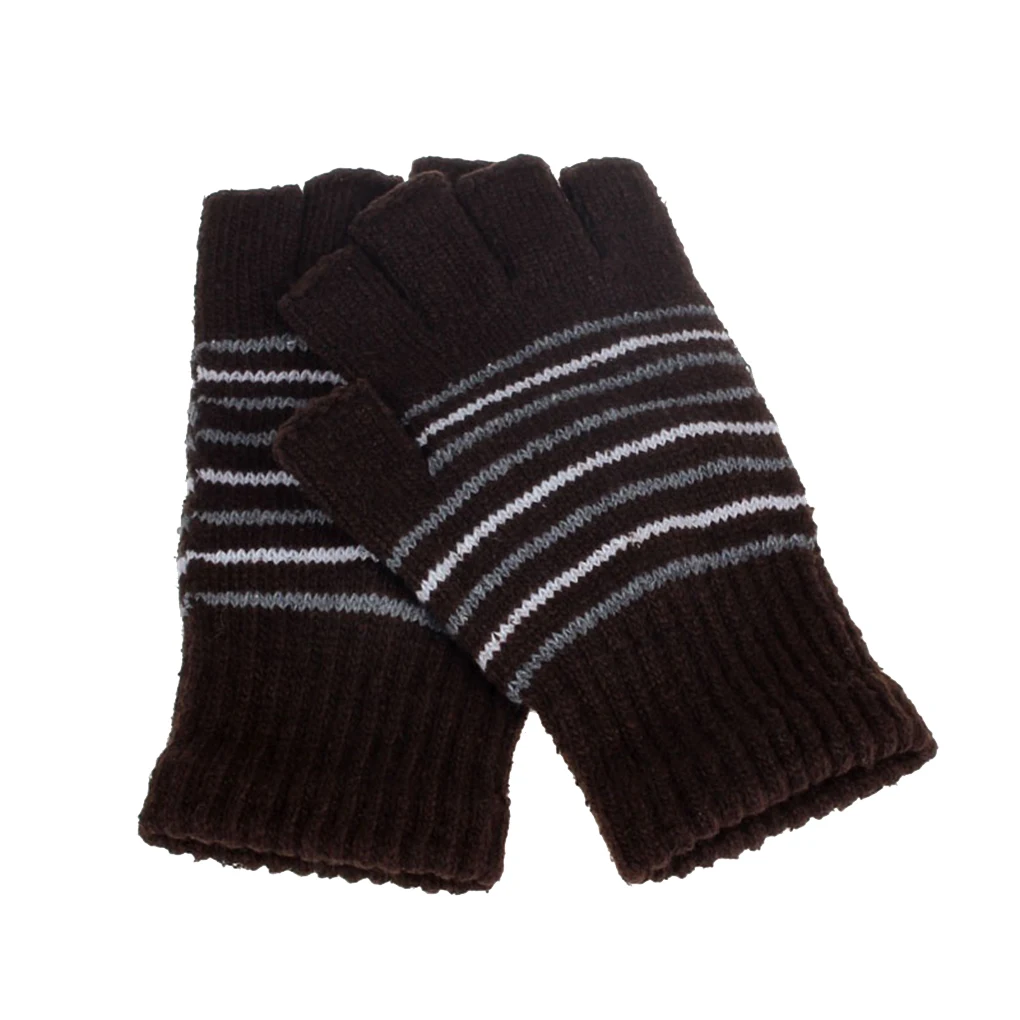 Women Men Warm Keeping Knitted Gloves USB Powered Heated Unisex Winter Half/Full Hand Gloves