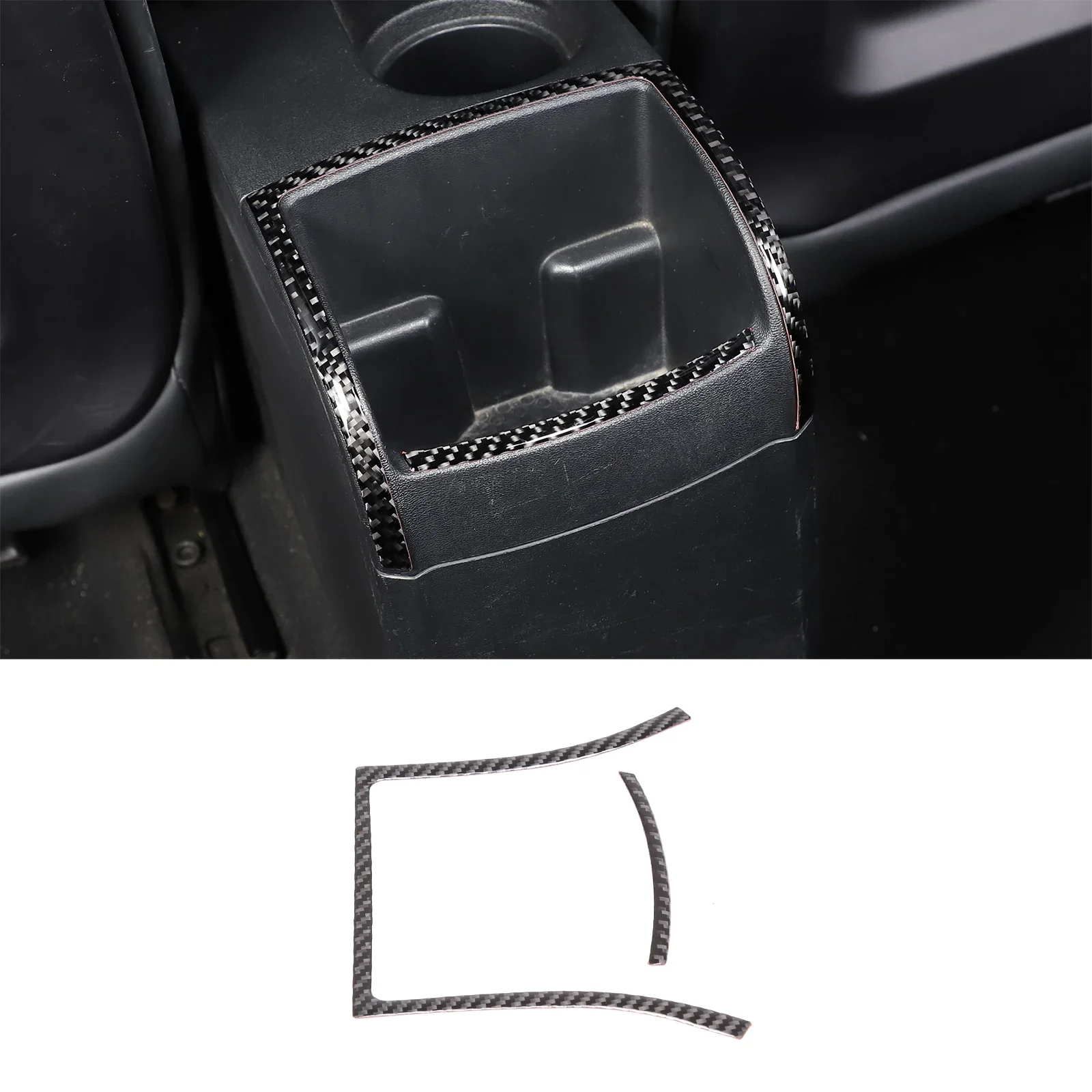 

For Seat Leon 2008-2012 Soft Carbon Fiber Car Rear Storage Box Frame Panel Decorative Sticker Protection Accessories