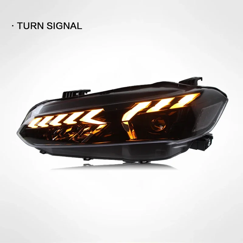 

Фара для HONDA Civic 2022 2023, красочная текущая передняя фара в сборе, DRL, сигнал поворота парковки, светодиодный He