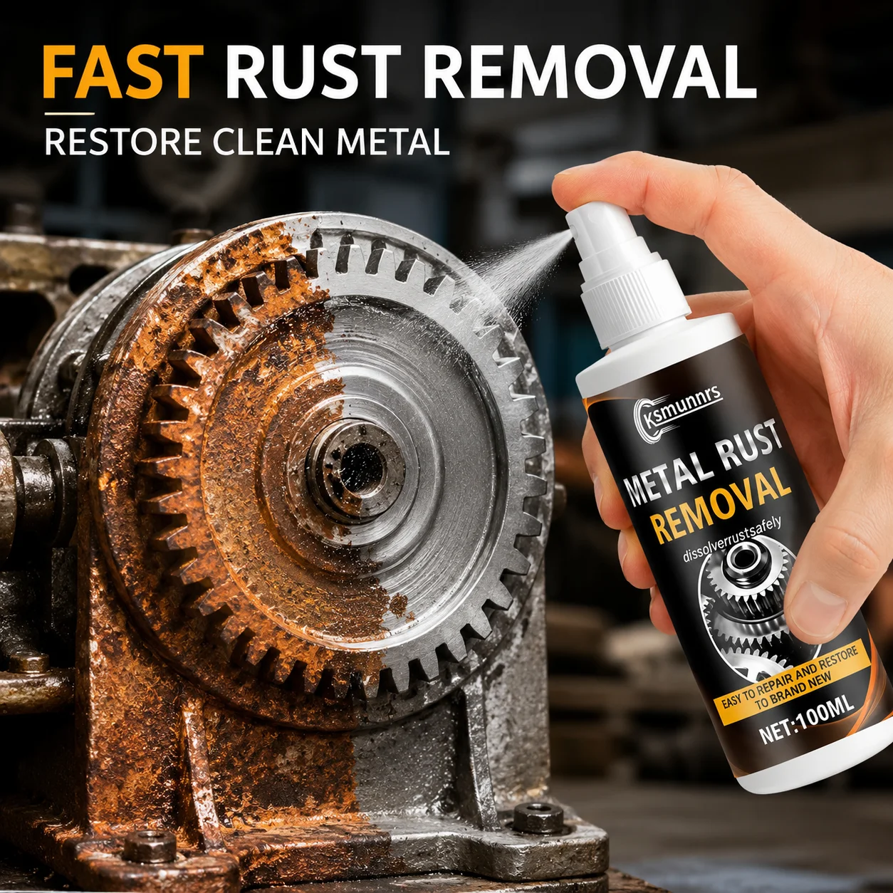 100ml Fast Penetrating Rust Remover and Corrosion Inhibitor for Auto Parts Tools and Hardware