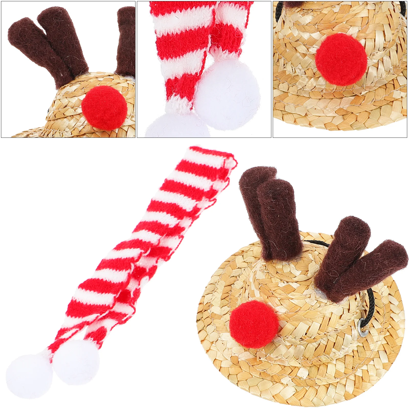 

1Set Christmas Lizard Hat Sweet Xmas Scarf Pet Costume Decorative Reptile Accessory Lightweight Comfortable Reptile Hat Scarf