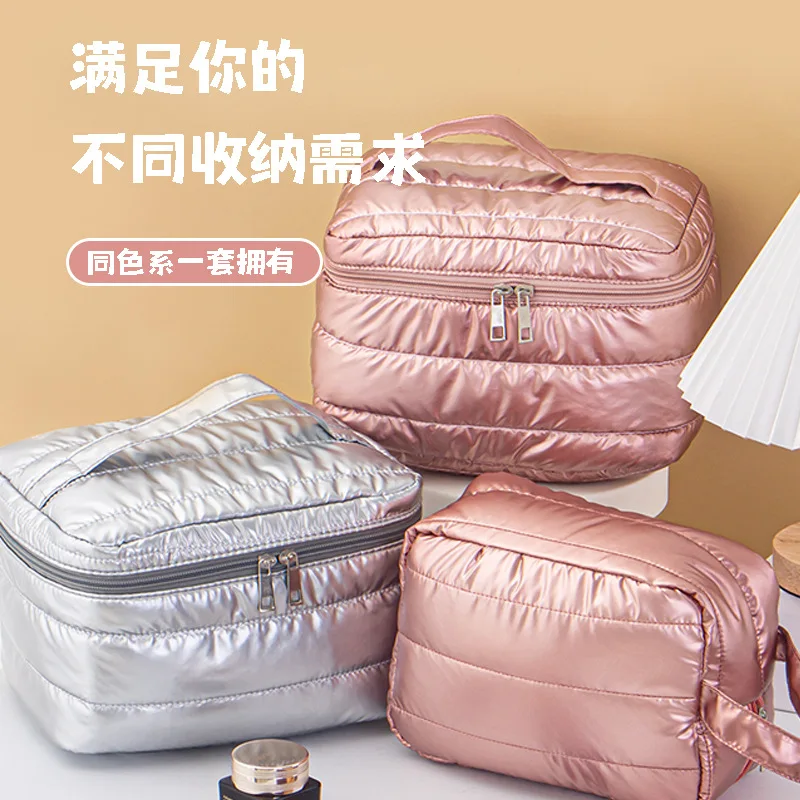 

Ins новая косметичка большой емкости для домашнего хранения, полоскание, портативные подарочные пакеты для девочек с сердечками для женщин, модные перегородки