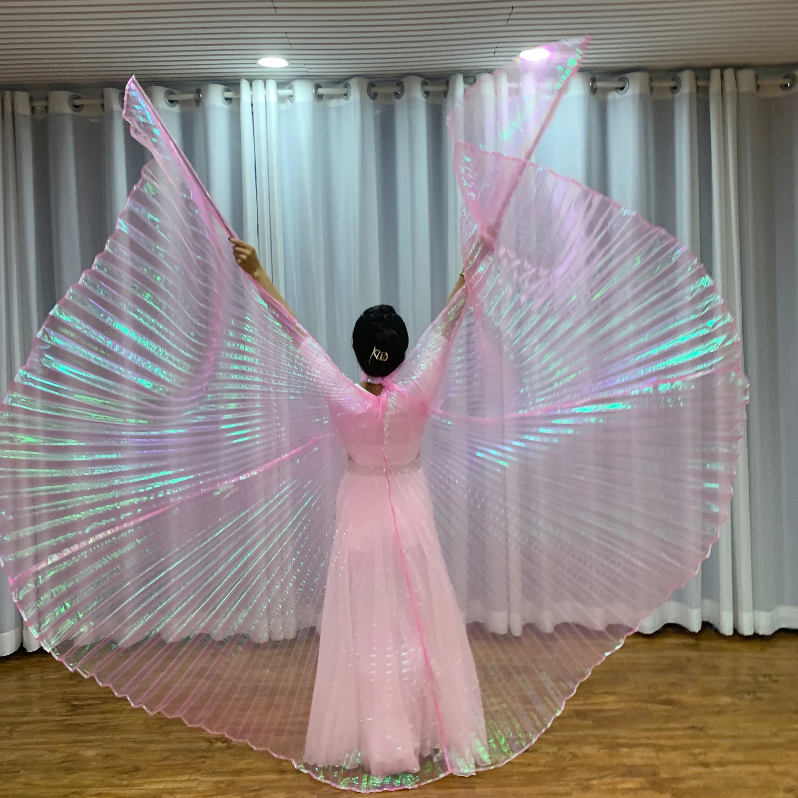 Skrzydła wróżki płaszcz występ na scenie nosić taniec brzucha Acce dorosłe dzieci tancerze kolorowy motyl Isis skrzydła kostiumy do tańca