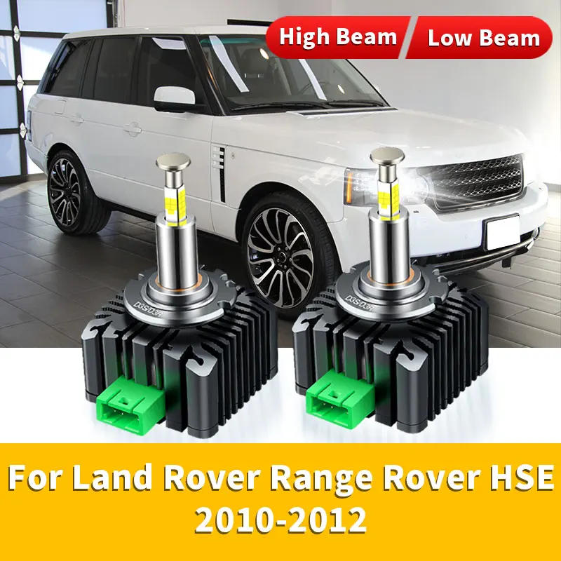 

2 шт. для Land Rover Range Rover HSE 2010-2012 светодиодные лампы для фар HID для автомобиля 35 Вт CSP чип яркая лампа 6000 К белый 32000LM