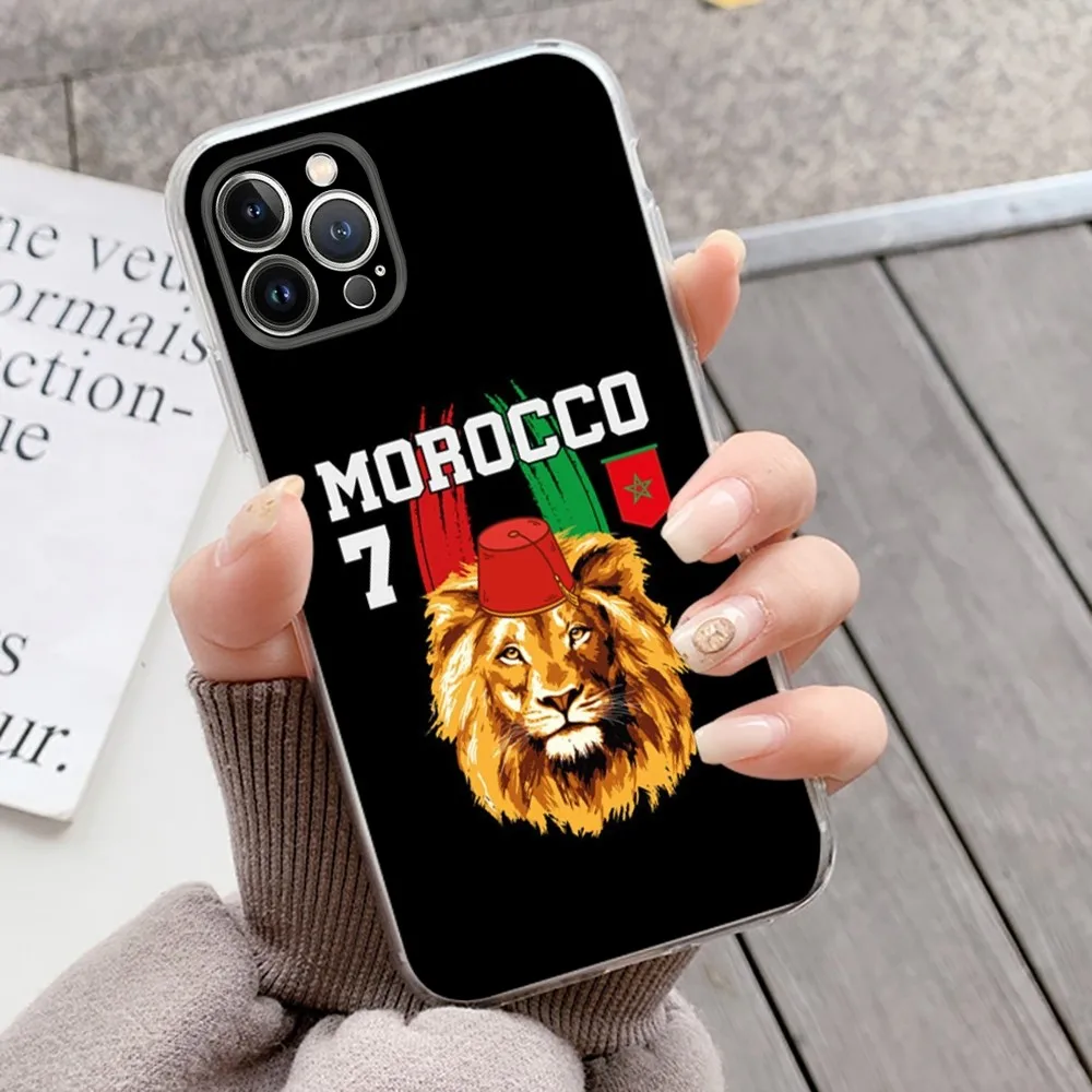 M-Morocco Flag Passport Phone Case Silicone Soft for iphone 14 13 12 11 Pro Mini XS MAX 8 7 6 Plus X XS XR Cover