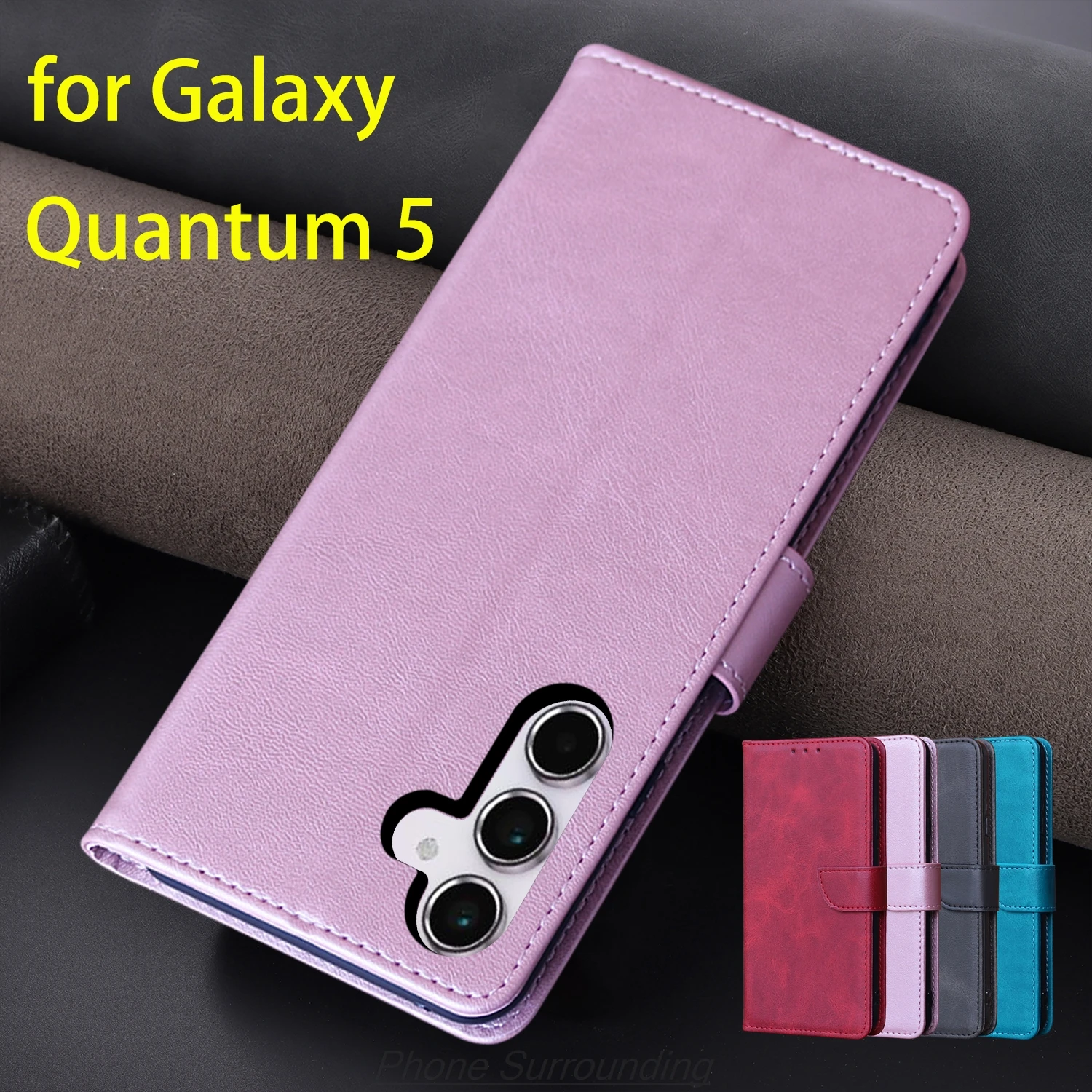 Carteira flip capa de couro para samsung galaxy quantum 5 quantum5 couro do plutônio sacos de telefone coldre protetor capa fundas coque