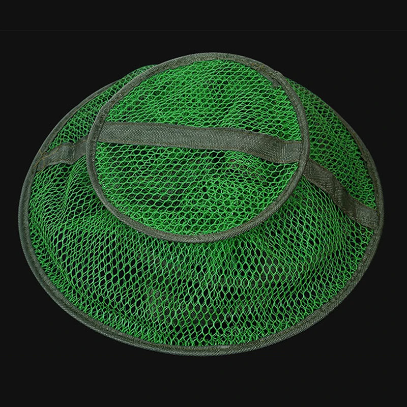 3 Sizes Portable Fishing Net 3 Layer Round Folding Mesh Fishing Cage Foldable Landing Net Fishing Cast Net Fishing Accessories