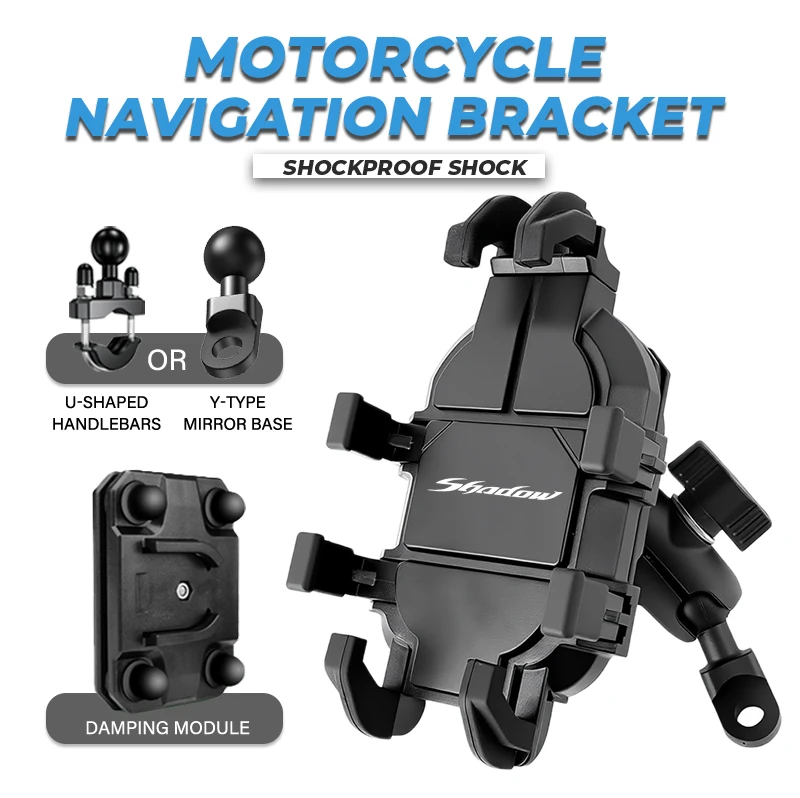 Motorcycle Riding 4.7-7.1 inch Smartphone Shockproof Bracket For Honda Shadow VT 400 VT600 VT750 400 600 1200 1300 Accessories