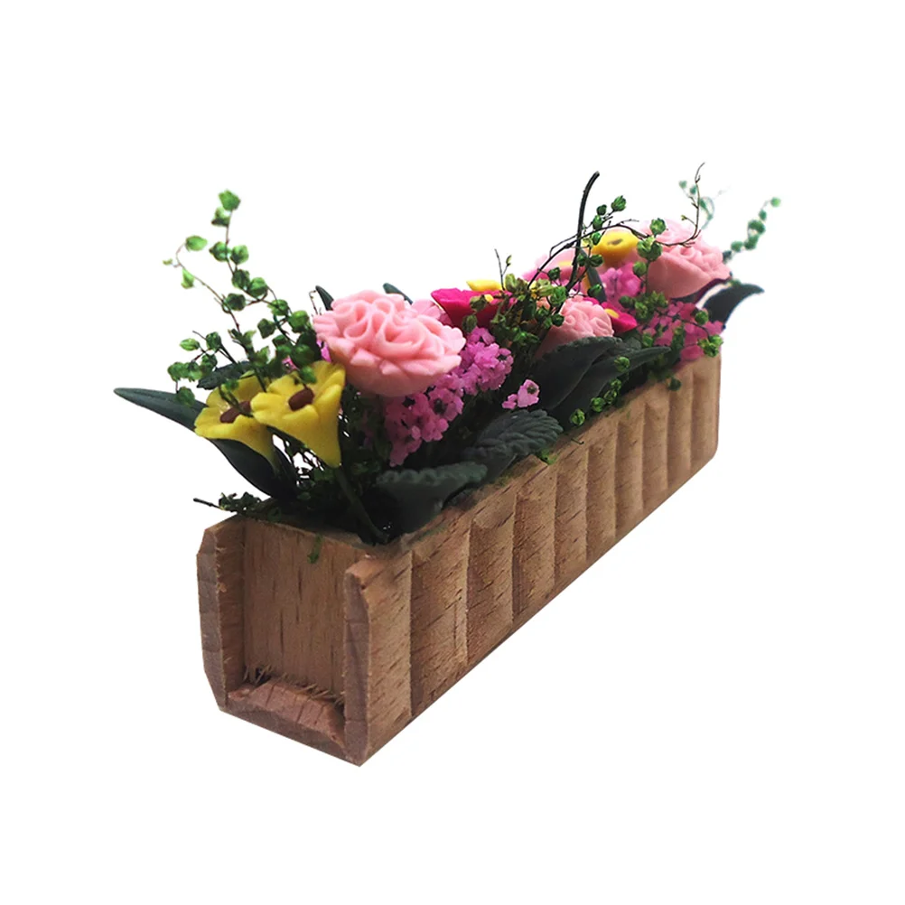 Huis Houten Ingemaakte Bloem Kleine Huizen Poppenhuis Accessoire Plant Bloemen Accessoires Klein Decor Lang