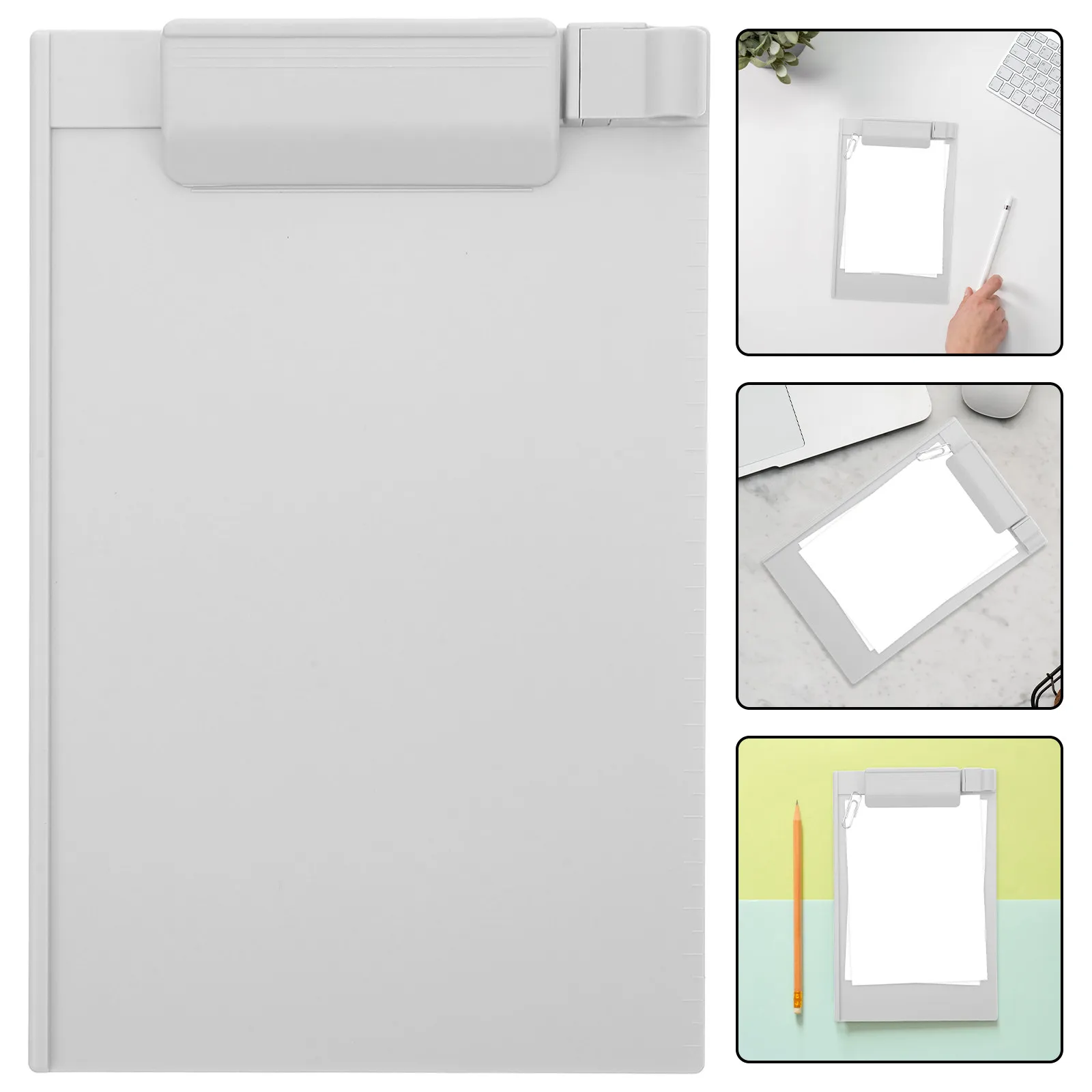 

Plastic A5 Clipboard Profile Clip Hardboard Paper Holder Writing Clipboard Lightweight for School Office Business Conference