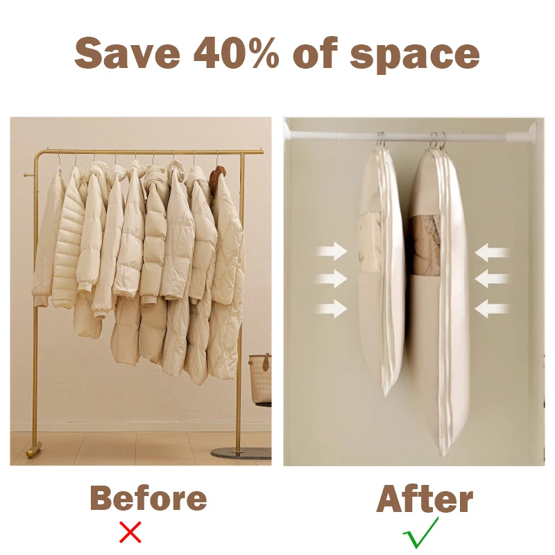 1pc Clothing Compression Bag Wardrobe Organizer Down Jacket Compression Storage Bag Save Space closet Clothes Organizer Bag