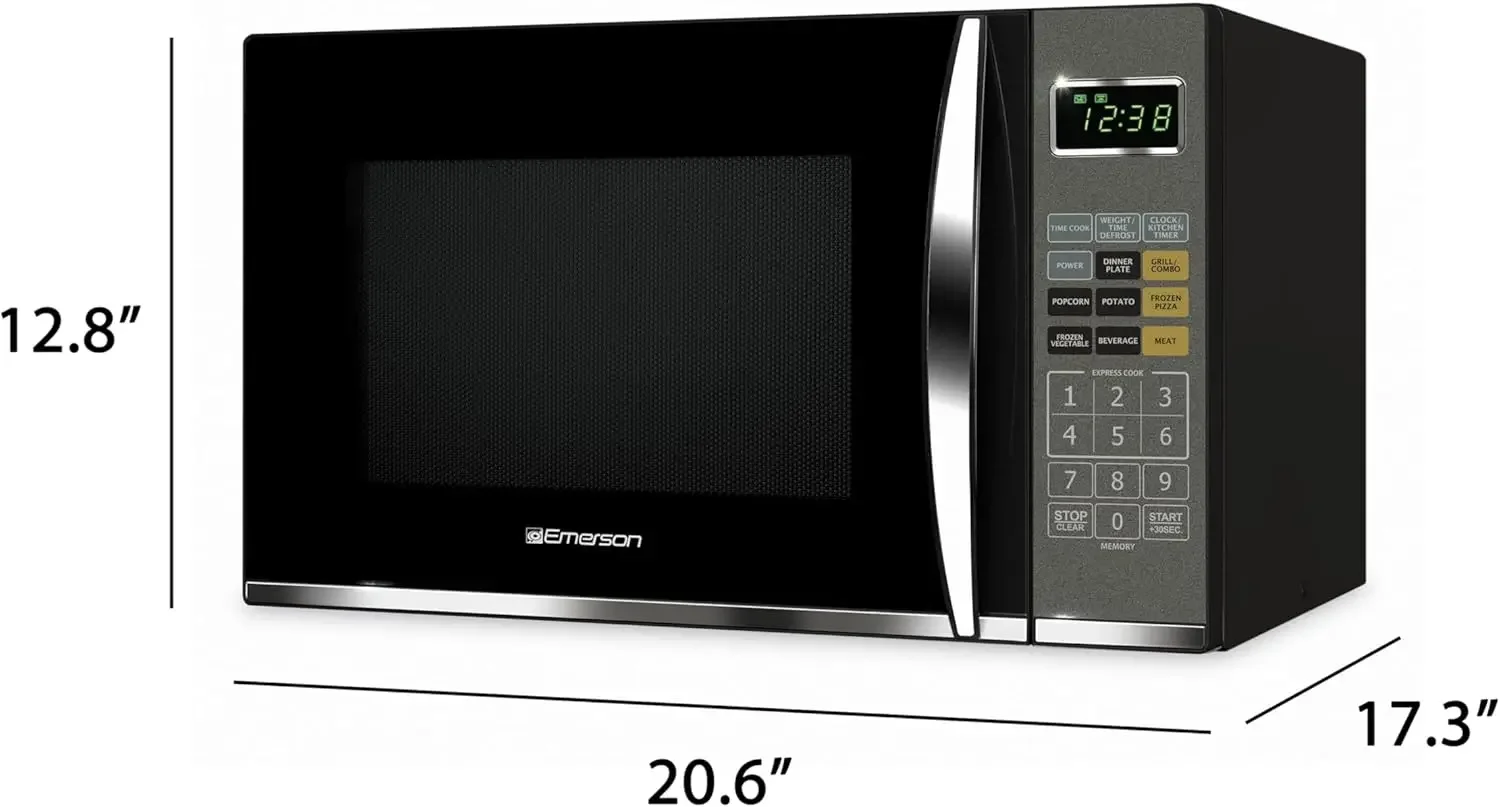 Forno Microondas MWG9115SB-N com Grelhador, Temporizador e Display LED 1100W, 11 Níveis de Potência, 9 Configurações Pré-Programadas, Vidro Removível