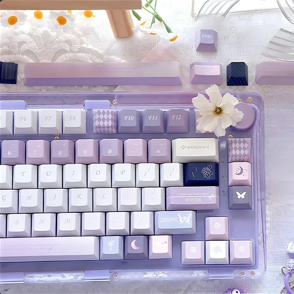 GEFENSI Fairytale Dreams Cherry Keycap Set PBT 134 Keys Office Gaming For MX Switch HI75 HI8 68 F99 104 64 Wooting Mechanical Ke