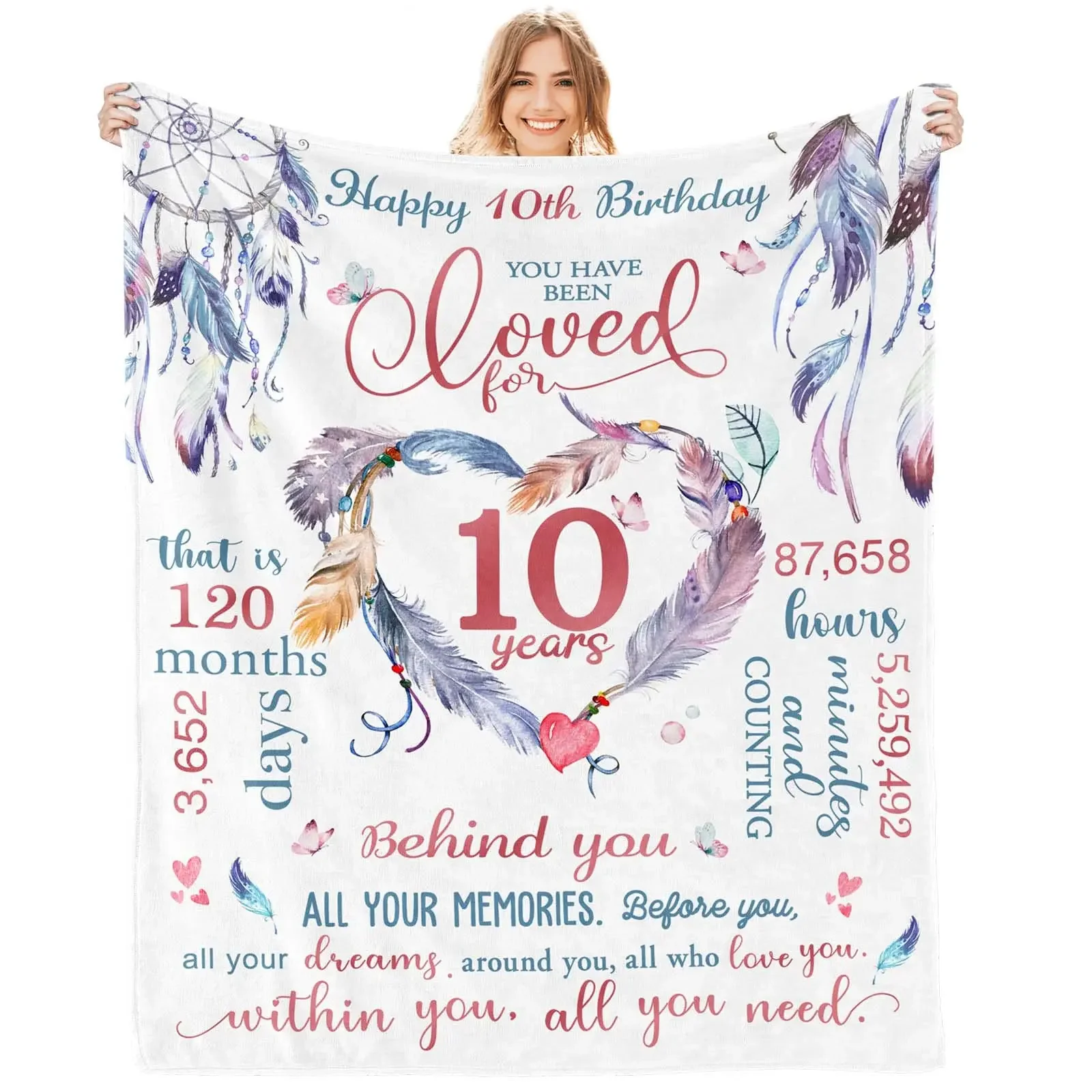 Blanket for Daughters and Mothers, Gift Ideas for Mom, 10 Years Old Girl