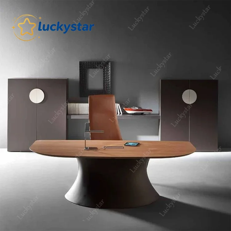 Painted special-shaped leisure table Semi-round conference table Minimalist computer table