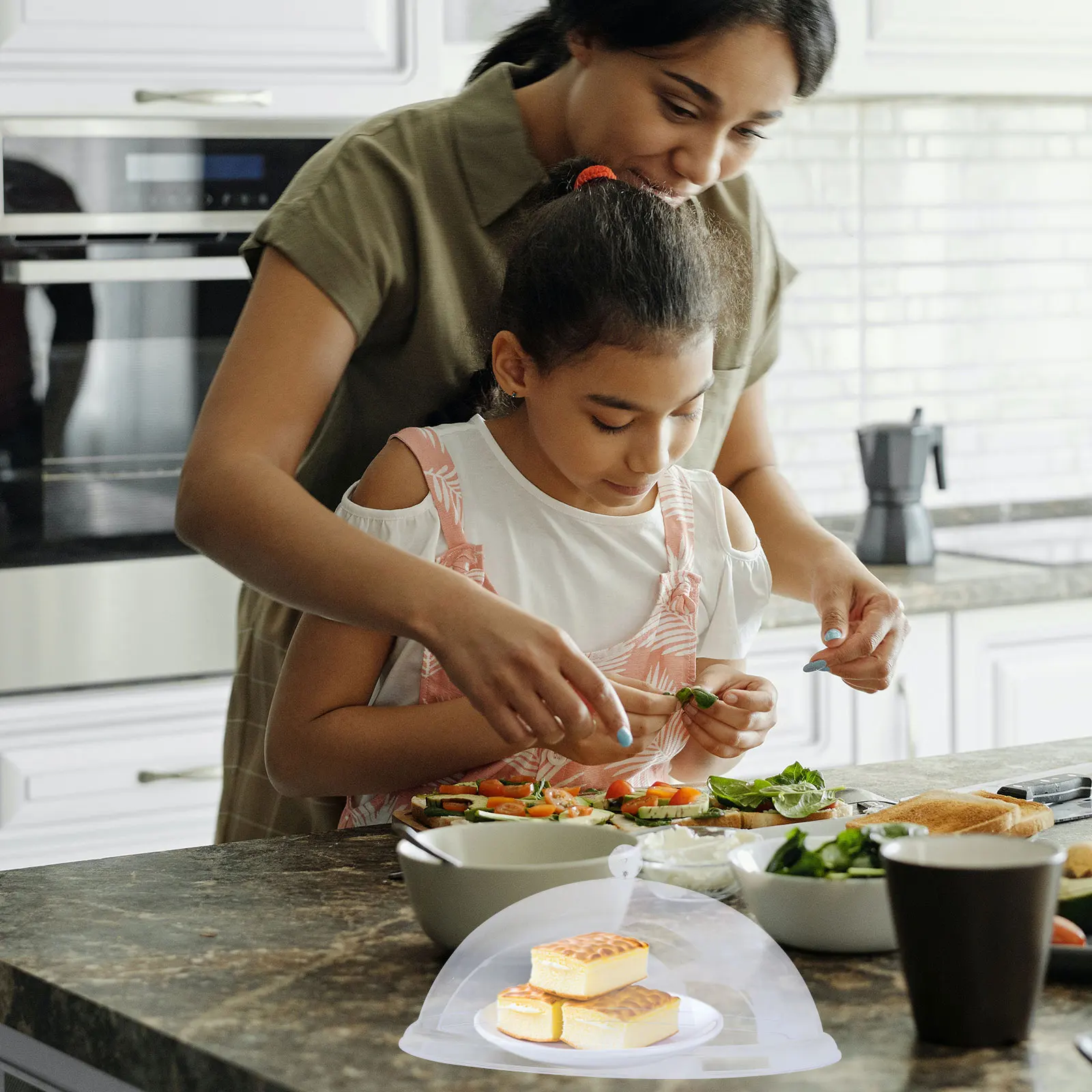 

Food Cover Acrylic Display Dome Transparent Kitchen Home Decor BBQ Picnic Camping Trip Fly Food Cover Protection
