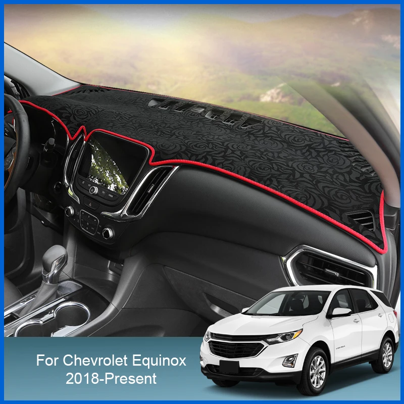 

For Chevrolet Equinox 2018-2024 RHD&LHD Auto Dashboard Cover Protective Pad Artificial Interior Sunshade Carpet Car Accessories