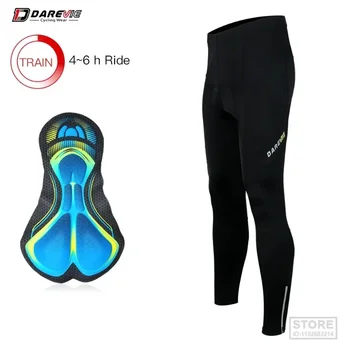 DAREVIE cycling pants 3D gel Pad breathable men long leg cycling pants with zipper 6 inches high quality MTB road bike pants