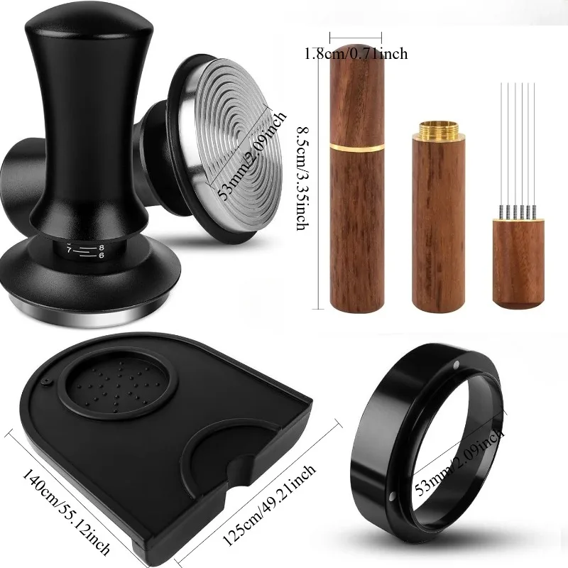 

Набор аксессуаров для эспрессо 53 мм: темпер для кофе, коврик для темпера, инструменты для эспрессо, совместимые с кофемашинами 53 мм