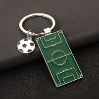 Metal Keychains for Men Women Car Keyring Ornament Football Field Soccer Key Holder Sports Souvenir Gift