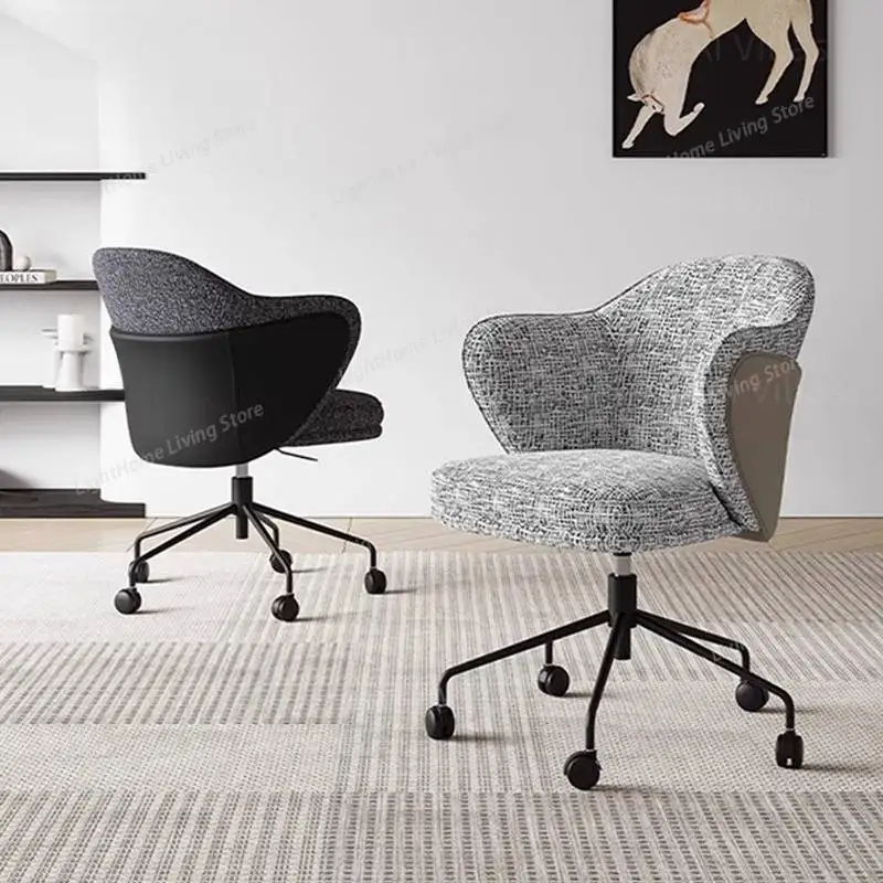 

Luxury Visitor Office Chair Armrest Modern Gray Study Swivel Office Chair Ergonomic Comfortable Silla De Escritorio Furniture