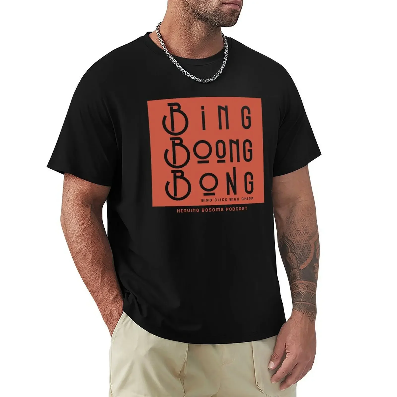 Bing Boong Bong T-Shirt man clothes blacks blue archive heavyweight t shirts for men