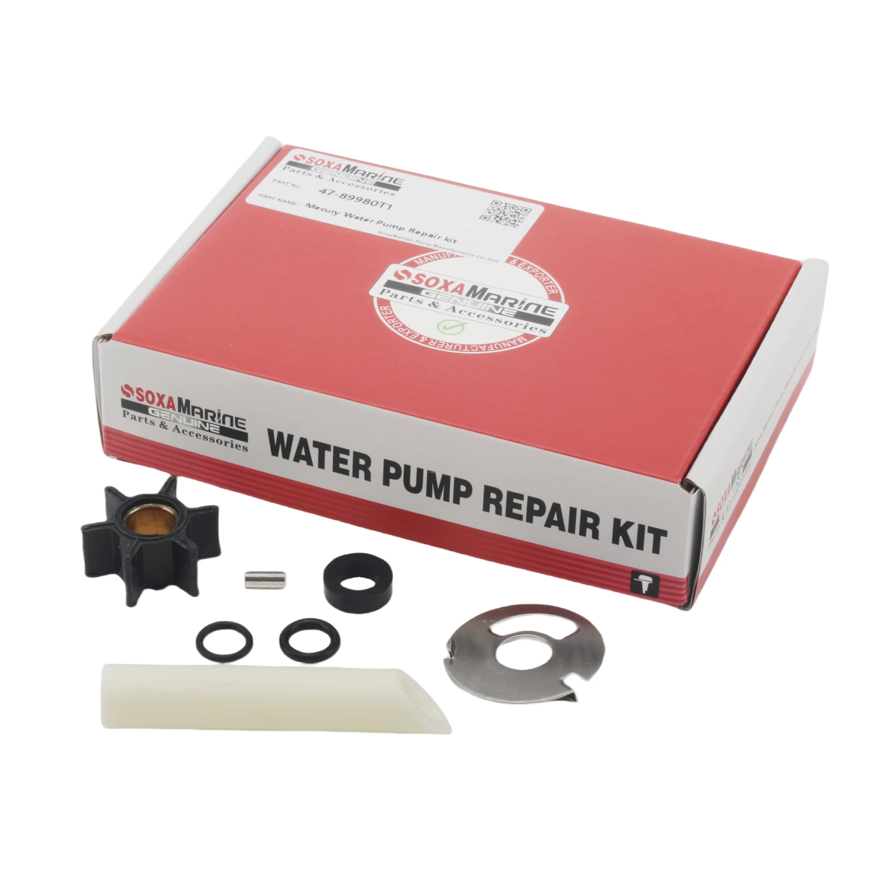 89980T1 Impeller Service Kit Compatible with Mercury Mariner 3.9 4 4.5 6 7.5 9.8 HP Boat Outboard Engines 89980Q1 18-3254 12271