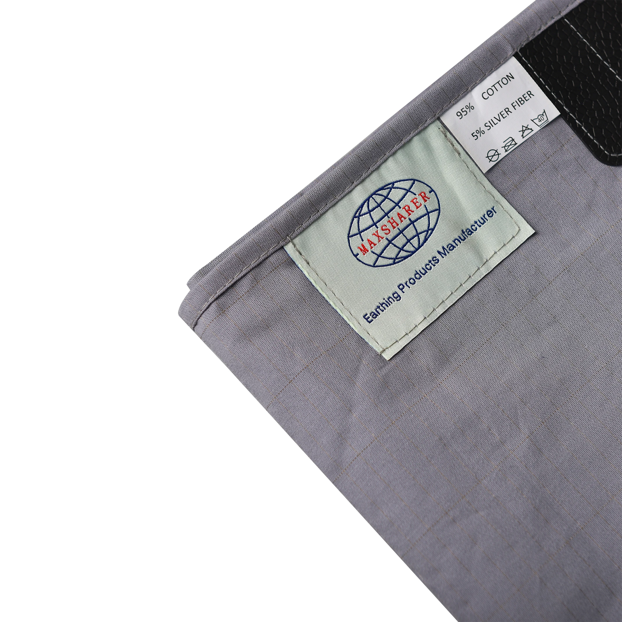 MAXSHARER Grounding Bed Sheet Conductive Silver Fiber Flat Sheet Organic Cotton Earthing Sheet for Better Sleep Nature Health