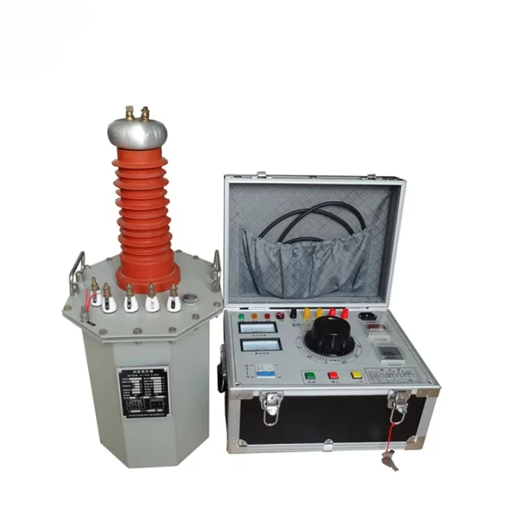 Resistance Tester 5kVA 50kV Oil Type AC/DC High Voltage Tester Transformer Hipot For System IP55 Protection