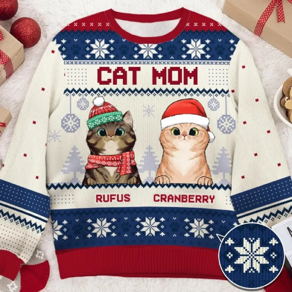 جديد الخريف الشتاء القبيح عيد الميلاد البلوز مضحك 3D القط الكلب البلوزات المطبوعة أزياء للجنسين طويلة الأكمام حزب قمم