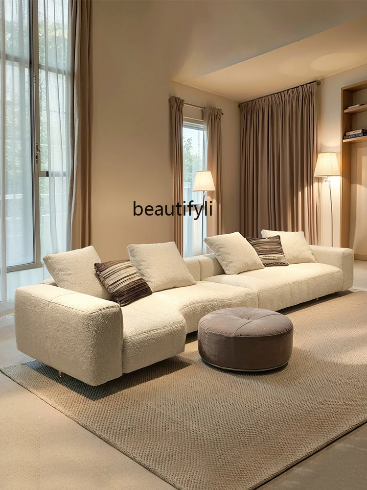 Designer Creative Sofa Special-Shaped Straight Four-Seat Simple Modern Living Room Home Module Combination Sofa