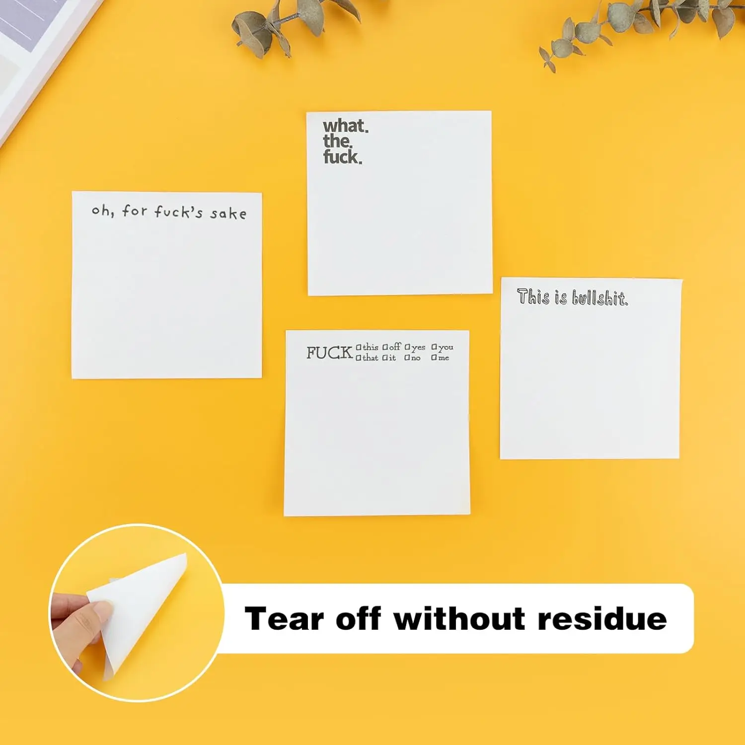 50 sheet Funny To-Do List Sticky Notes Humorous Note Pad memo pad Fun Stickers for Daily Tasks and Learning Office Supplies