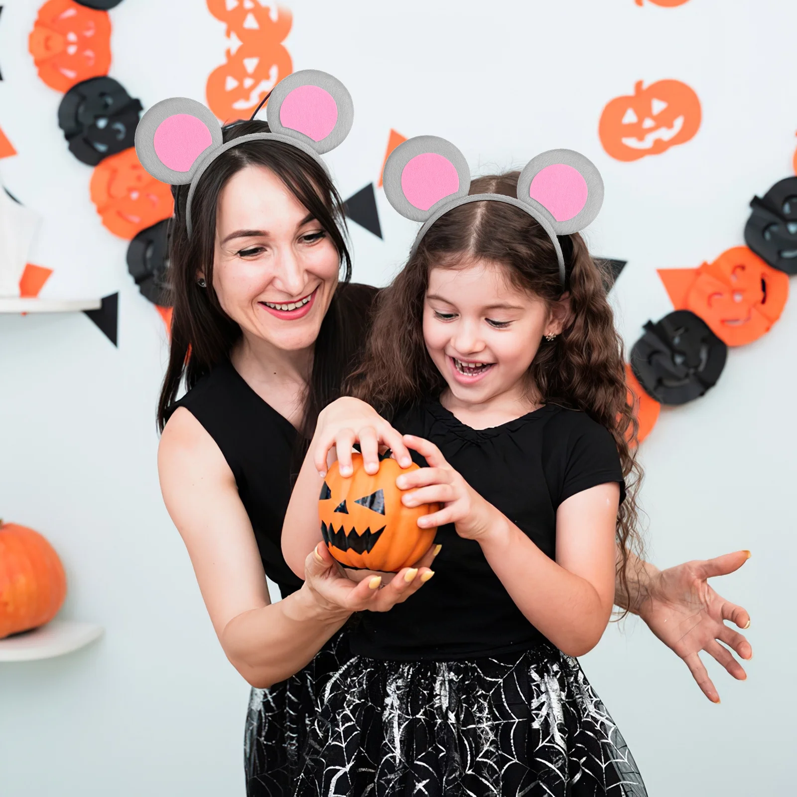 

Набор из 6 повязок на голову с ушками мыши для женщин, мультяшный дизайн, удобные резинки для волос для косплея и вечеринок, аксессуары для волос, ушки мыши