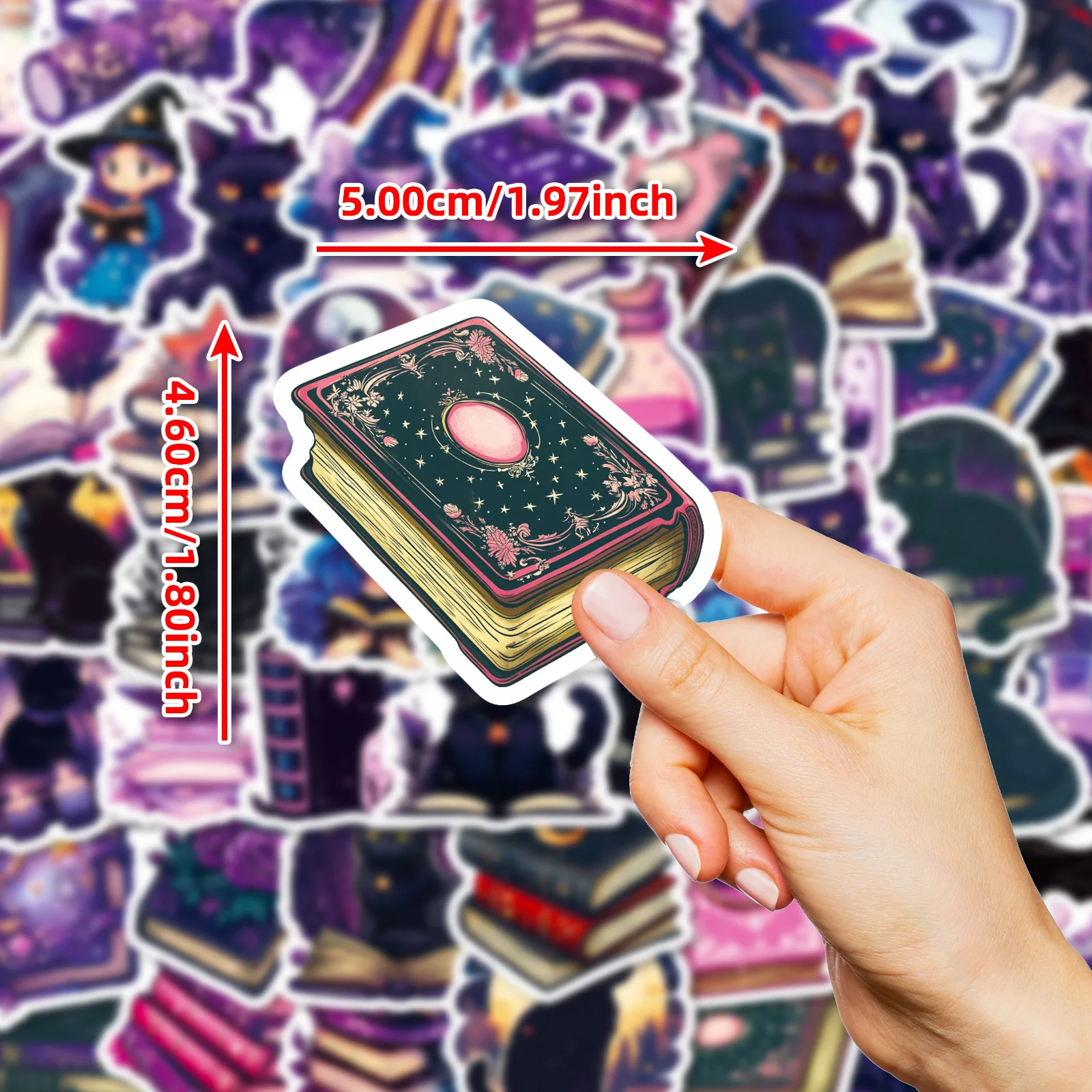 Autocollants de Style gothique imperméables, 56 pièces, livres magiques, Graffiti de dessin animé, décoration, jouet pour enfants, autocollants pour bagages, vélo, téléphone, guitare, DIY bricolage