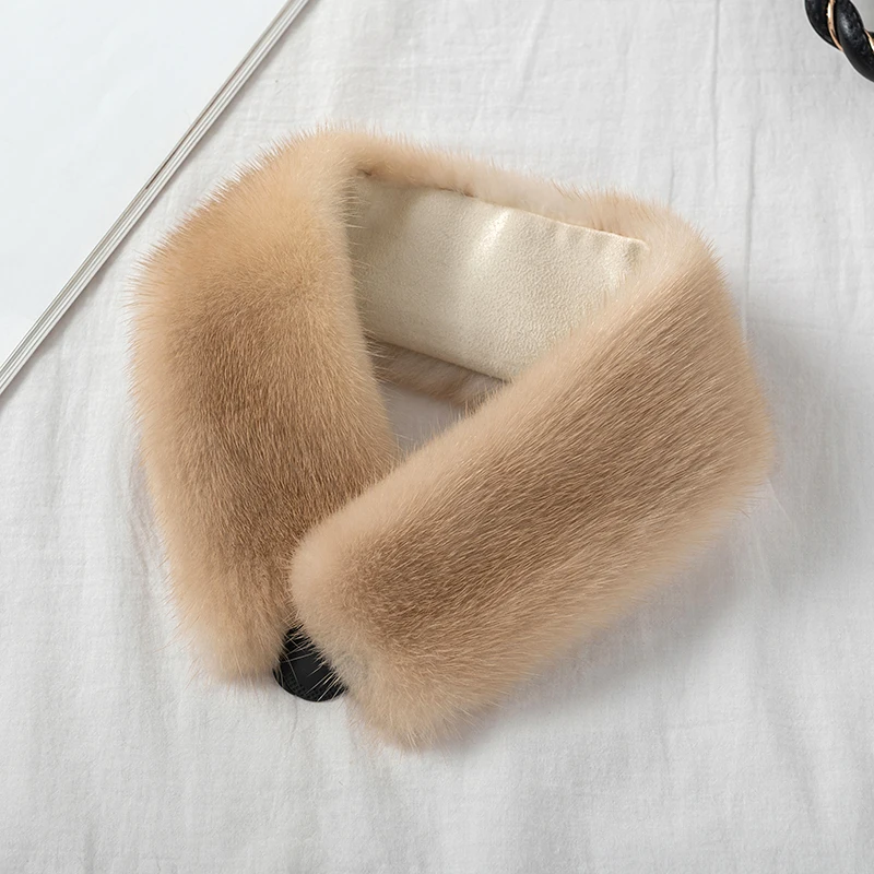 Real Mink Fur Scarf For Neck Protection Winter Thickened And Warm Fashion Fur Scarf For Women Luxury Genuine Mink Fur Scarves