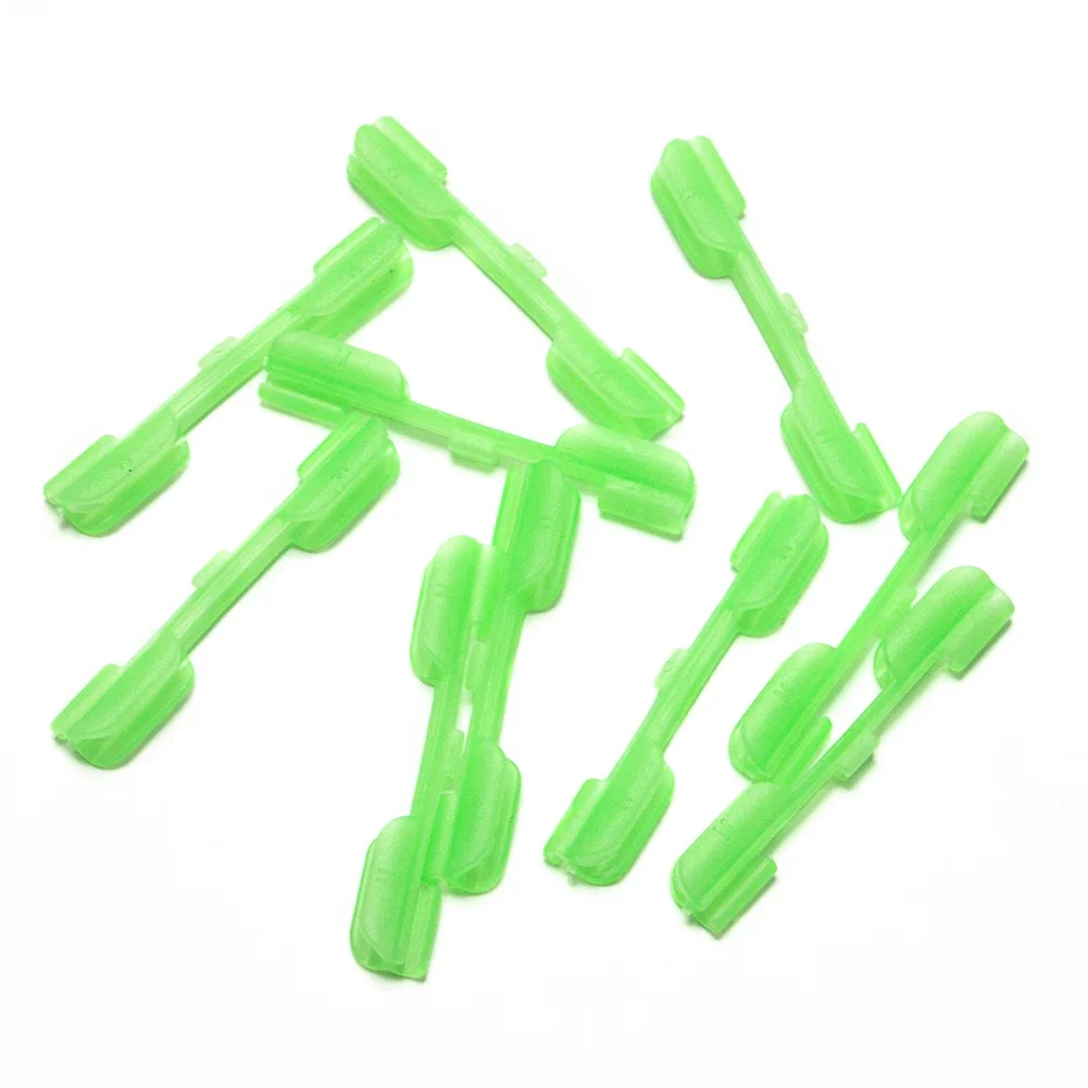 

Fluorescent Fishing Rod Clip 10Pcs ABS Equipment Glow Green Light Night Fishing Spare Stick Clip On Sticks Tip