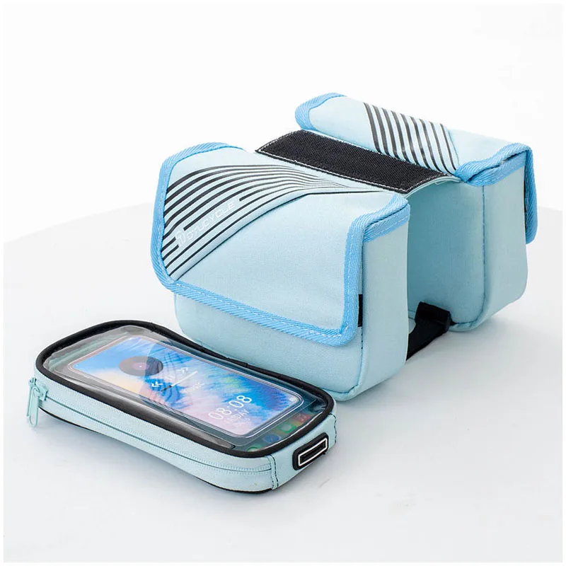 Road Bicycle TPU Touch Screen Securely Hold Phones Bag,Touch Fastener Separate Storage Bag Bike Accessories