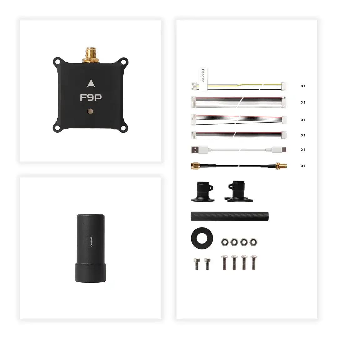 HolyBro H-RTK NEO-F9P con antena helicoidal