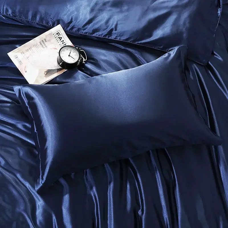 

Bed Pillowcase Comfortable Solid Color Pillow Cover Pillowcase for Bed Protect Hair Skin Friendly Light PillowCovers