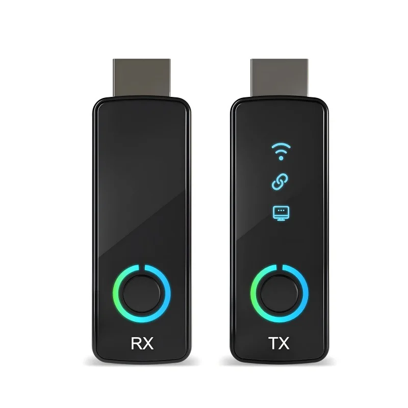 Low Latency 50 Meter Wireless HDMI Extender, 1080P Mini Wireless Screen Mirroring Adapter Without Stuttering