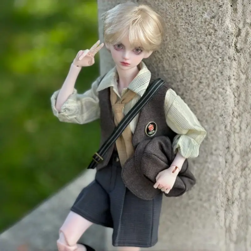 

1/4 1/5 кукольная одежда, костюм для куклы Bjd 45/36 см, топ + шорты + шляпа + жилет + сумка + носки, платье в стиле ретро Academy, аксессуары для кукол