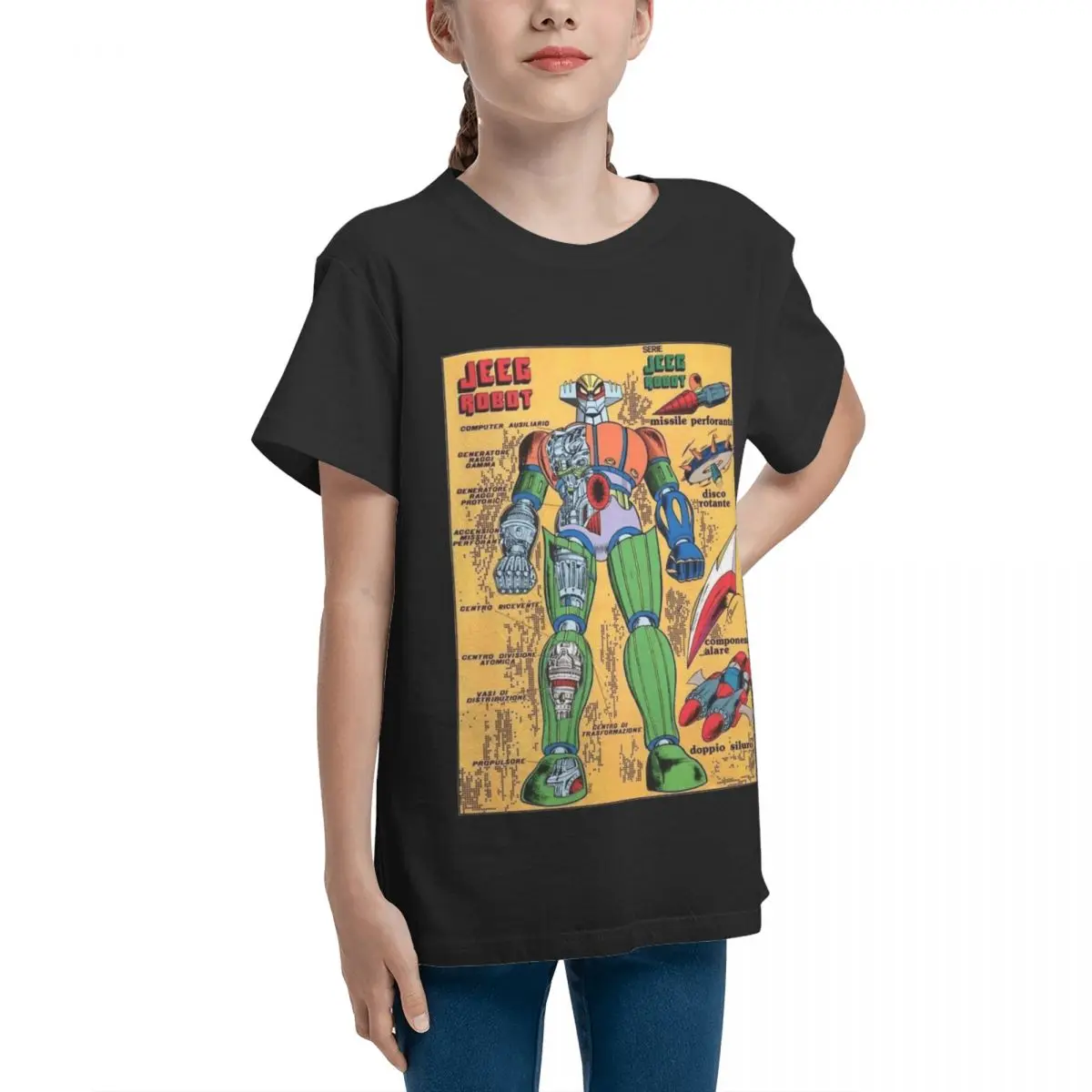 ROBOT JEEG For Sale Adolescents Basic Short Sleeve T-Shirt Fresh Tees Casual Graphic Humor Vintage