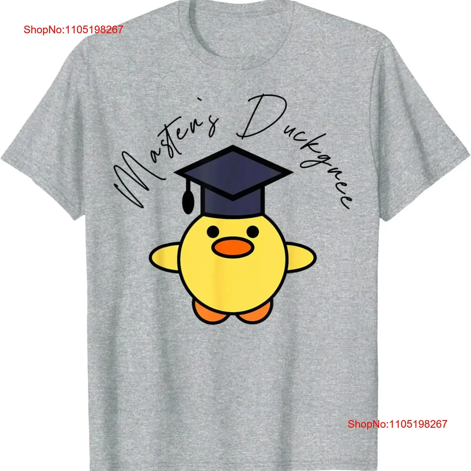 

Master's Duckgree Degree Graduation Duck Hat Outfit Fun Motif T Shirt vintage Washed graphic fashion Slightly Versatile