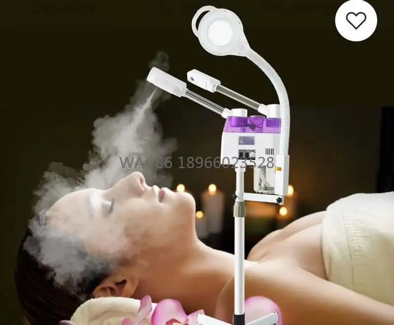 3‑in‑1 Hot Cold Facial Steamer, Nano Ionic Ozone Steam with 8x Magnifying Lamp For Salon Home Spa