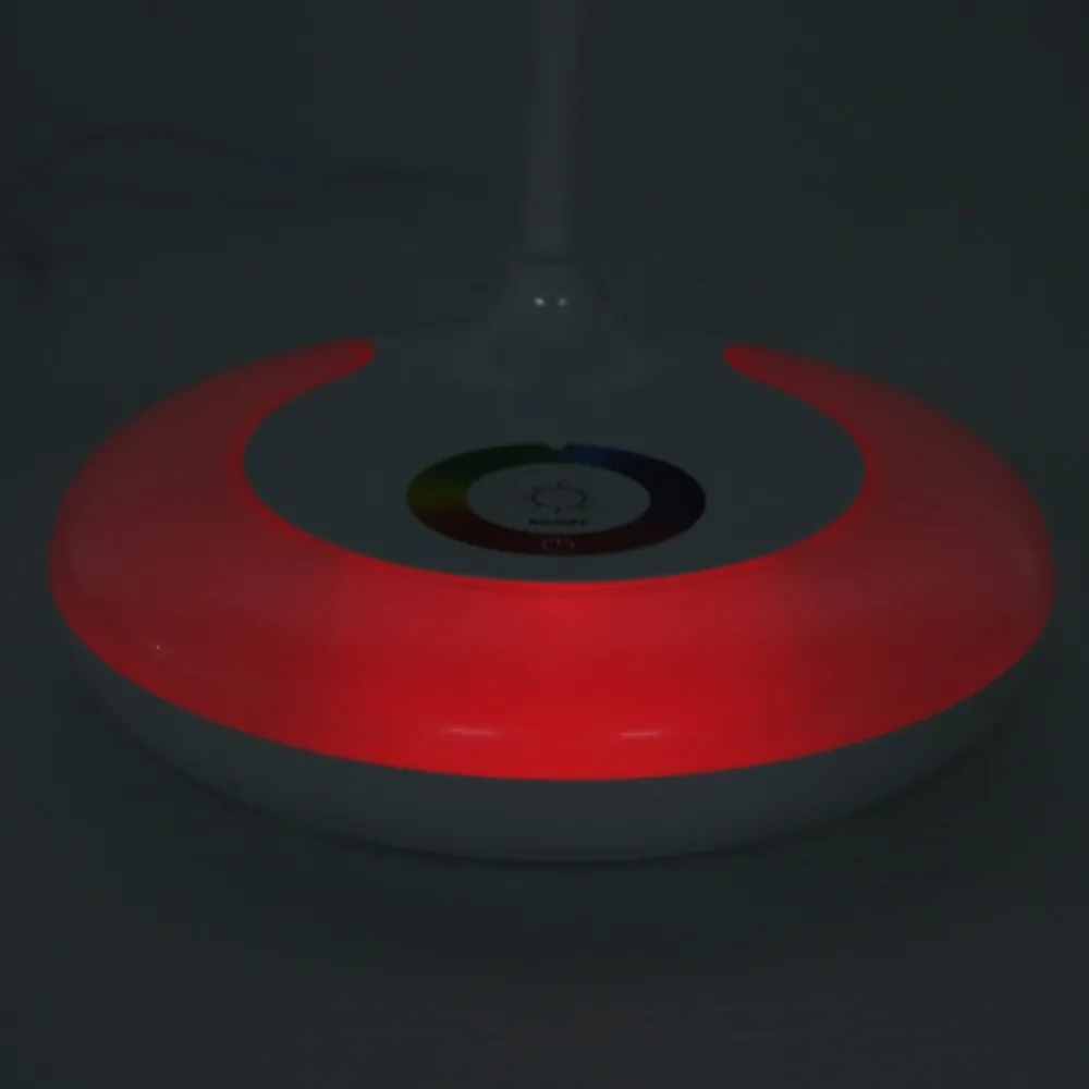 Soft Light LED Table Lamp Dimmable Plug In Type Touch Control Night Light RGB Light Smooth Surface Color Changing Lamp