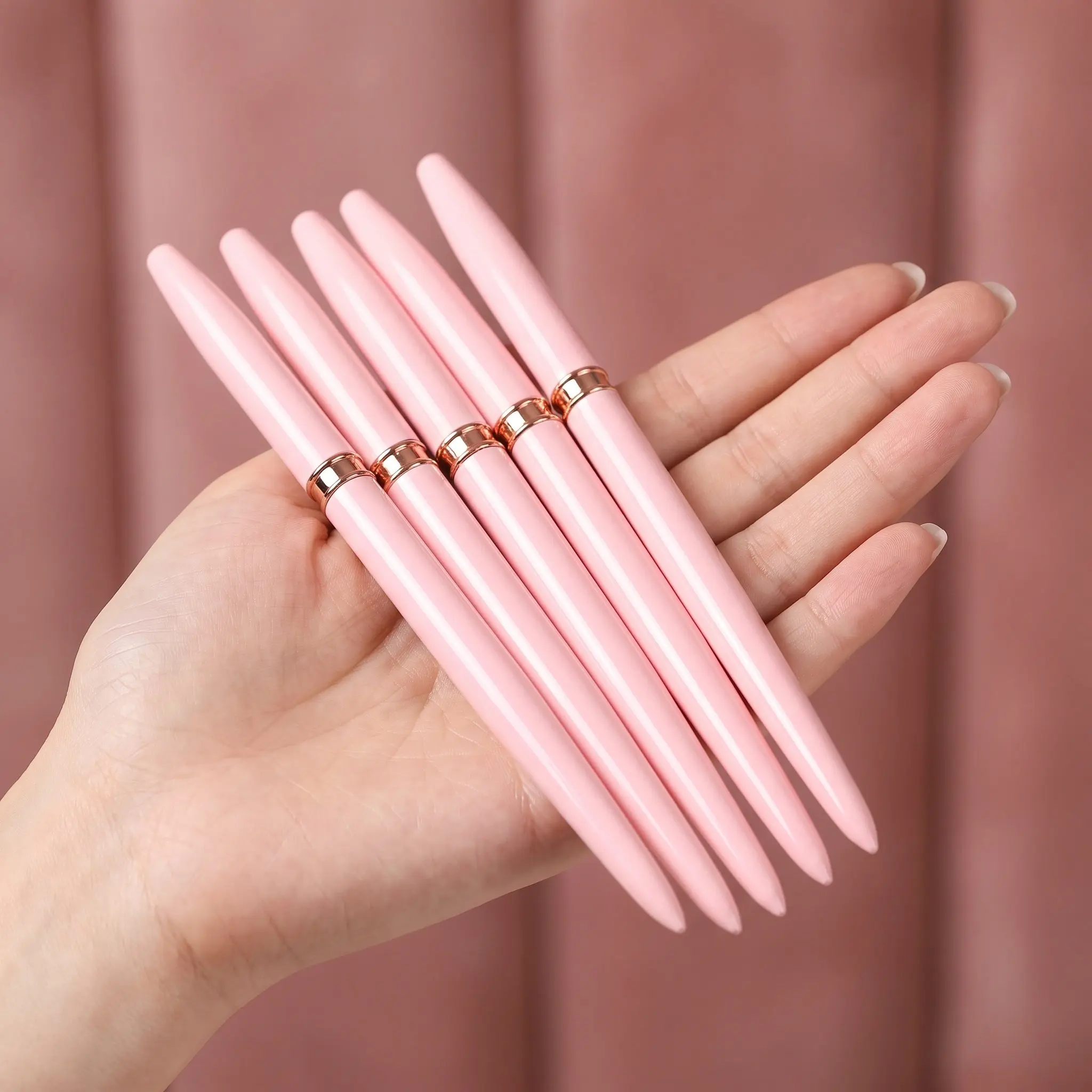 5 Pcs Nail Art Brush Fine Fingernail Brushes for Professional Manicure Liner Nails