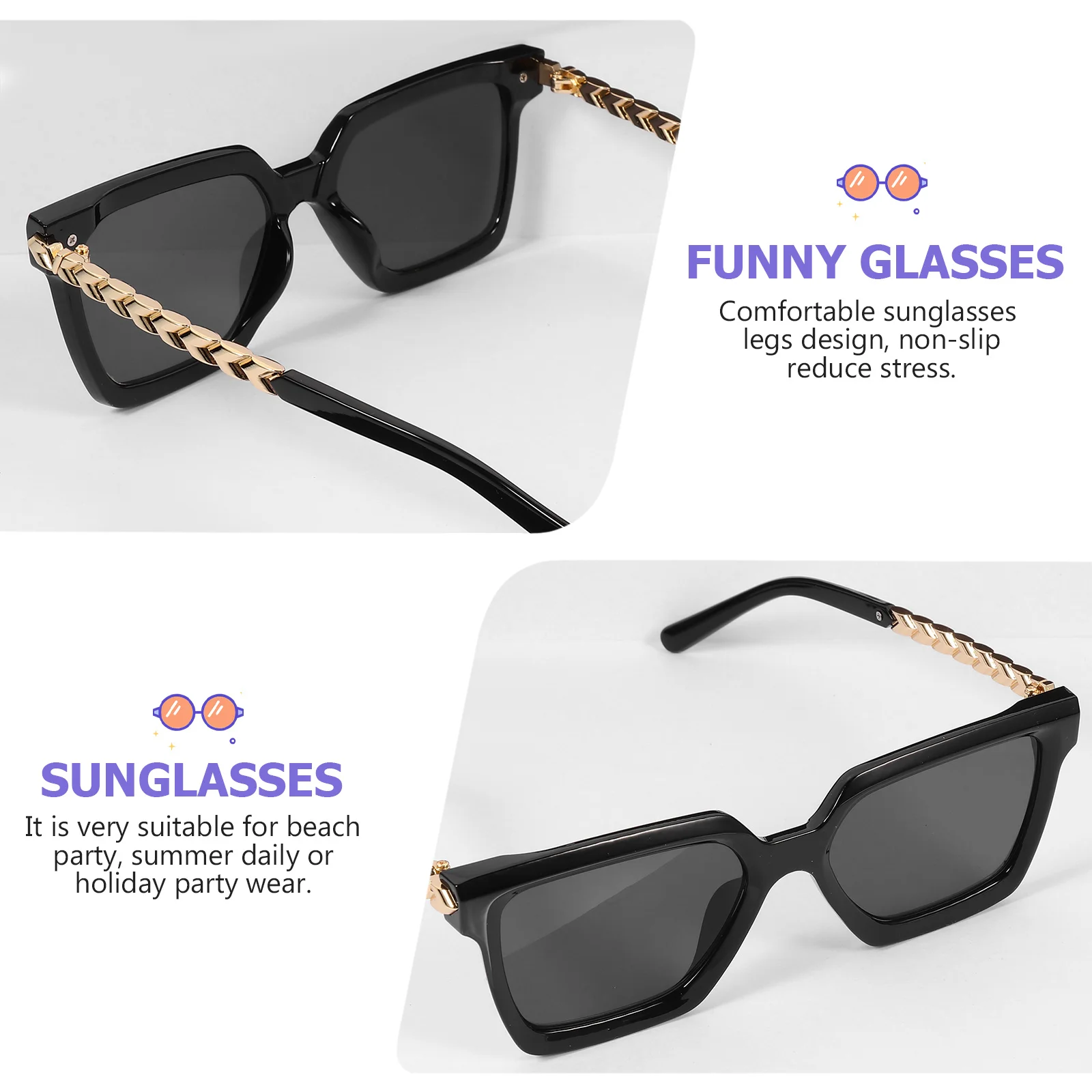 

1pc Metal Temple Sunglasses Trendy Design Comfortable Frame Outdoor Travel Beach Photo Shades Summer Fashion Sunglasses